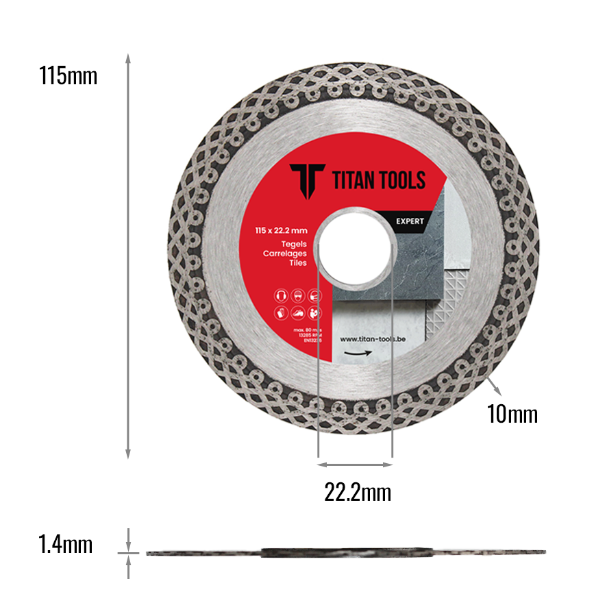 Diamantschijf Tegels Expert | Titan Tools