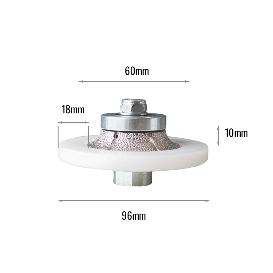 Diamond Grinding Wheel Half Bullnose