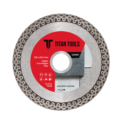 Titan Tools professionele diamantschijf tegels van 125 x 22,2 mm voor precisie snijden